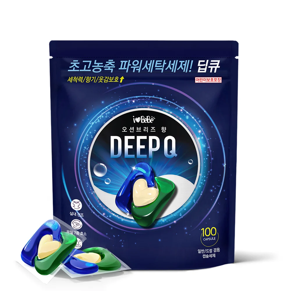 아이러브베베 딥큐 캡슐세제 오션브리즈 100개입